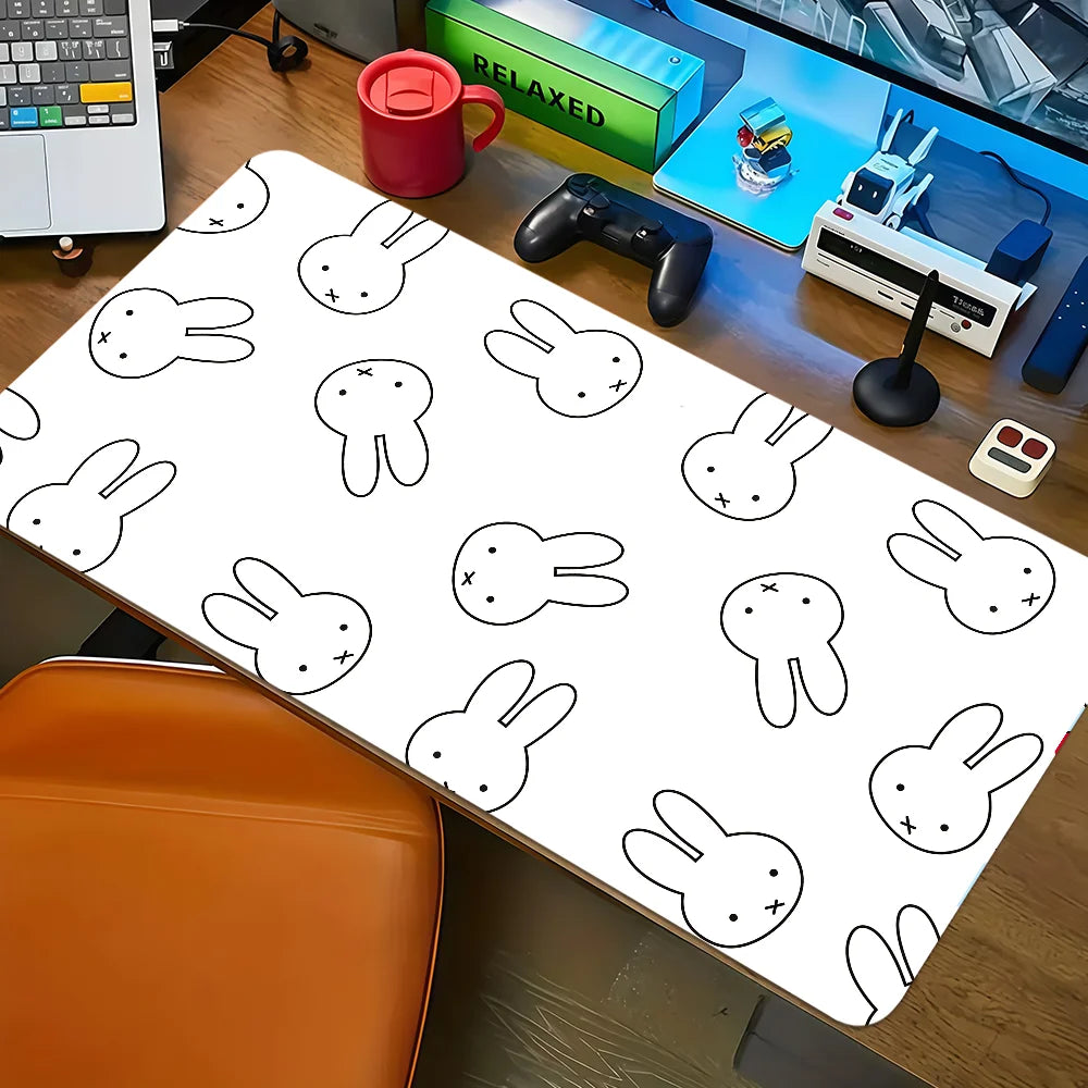Cartoon Bunny Rabbit Cute M- N-Nijntje Non-Slip Lockedge Thickened Desktop Mousepad Large Comfort Gaming Office Student