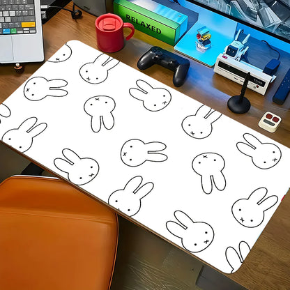 Cartoon Bunny Rabbit Cute M- N-Nijntje Non-Slip Lockedge Thickened Desktop Mousepad Large Comfort Gaming Office Student