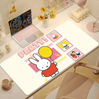 Cartoon Bunny Rabbit Cute M- N-Nijntje Non-Slip Lockedge Thickened Desktop Mousepad Large Comfort Gaming Office Student