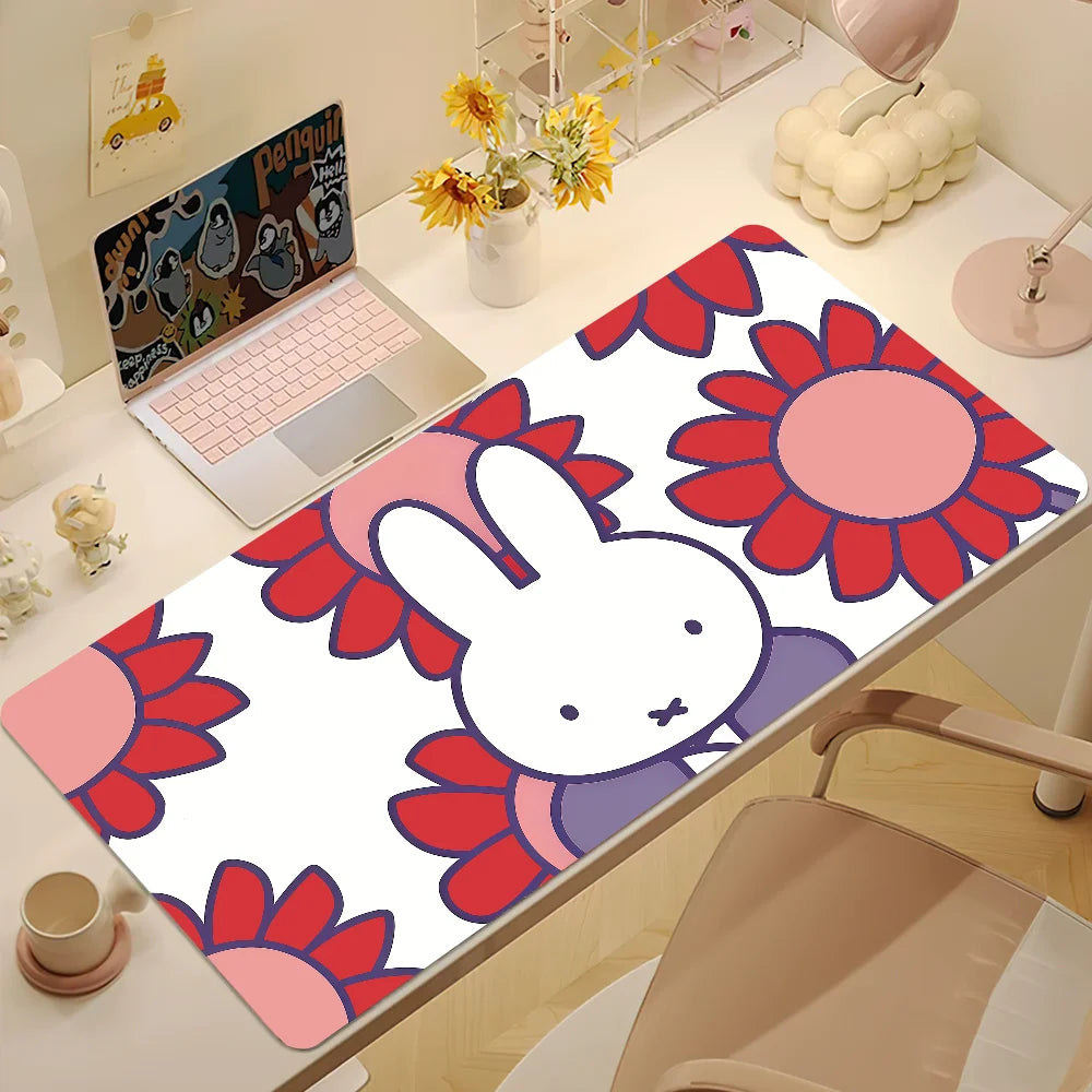 Cartoon Bunny Rabbit Cute M- N-Nijntje Non-Slip Lockedge Thickened Desktop Mousepad Large Comfort Gaming Office Student