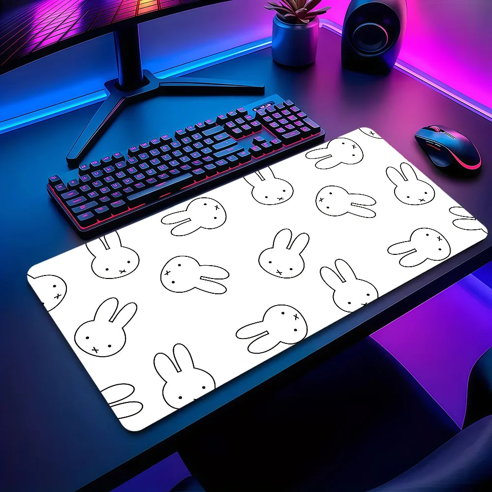 Cartoon Bunny Rabbit Cute M- N-Nijntje Non-Slip Lockedge Thickened Desktop Mousepad Large Comfort Gaming Office Student