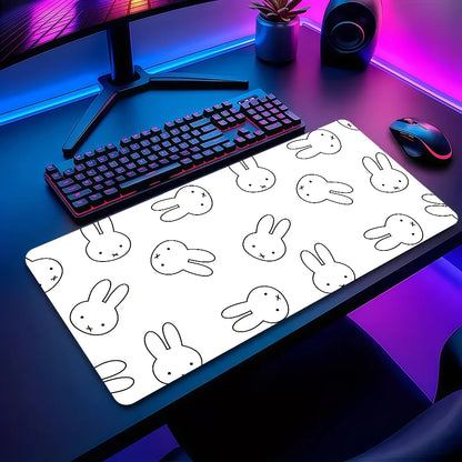 Cartoon Bunny Rabbit Cute M- N-Nijntje Non-Slip Lockedge Thickened Desktop Mousepad Large Comfort Gaming Office Student