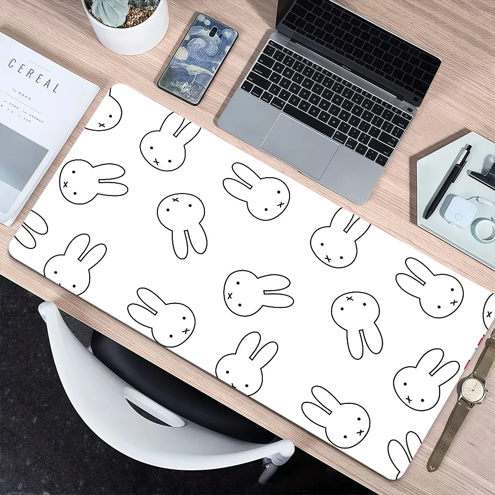 Cartoon Bunny Rabbit Cute M- N-Nijntje Non-Slip Lockedge Thickened Desktop Mousepad Large Comfort Gaming Office Student
