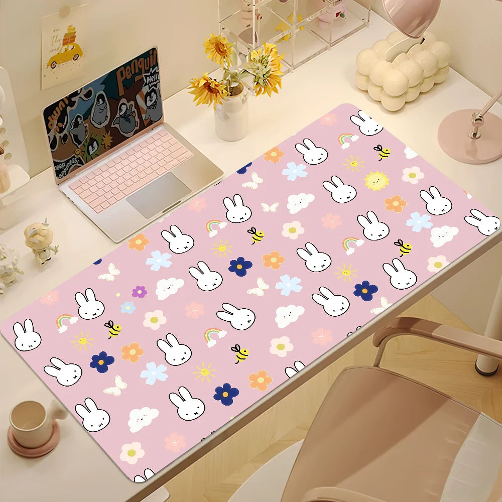 Cartoon Bunny Rabbit Cute M- N-Nijntje Non-Slip Lockedge Thickened Desktop Mousepad Large Comfort Gaming Office Student