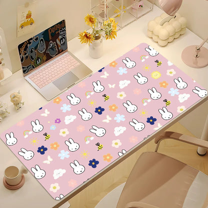 Cartoon Bunny Rabbit Cute M- N-Nijntje Non-Slip Lockedge Thickened Desktop Mousepad Large Comfort Gaming Office Student