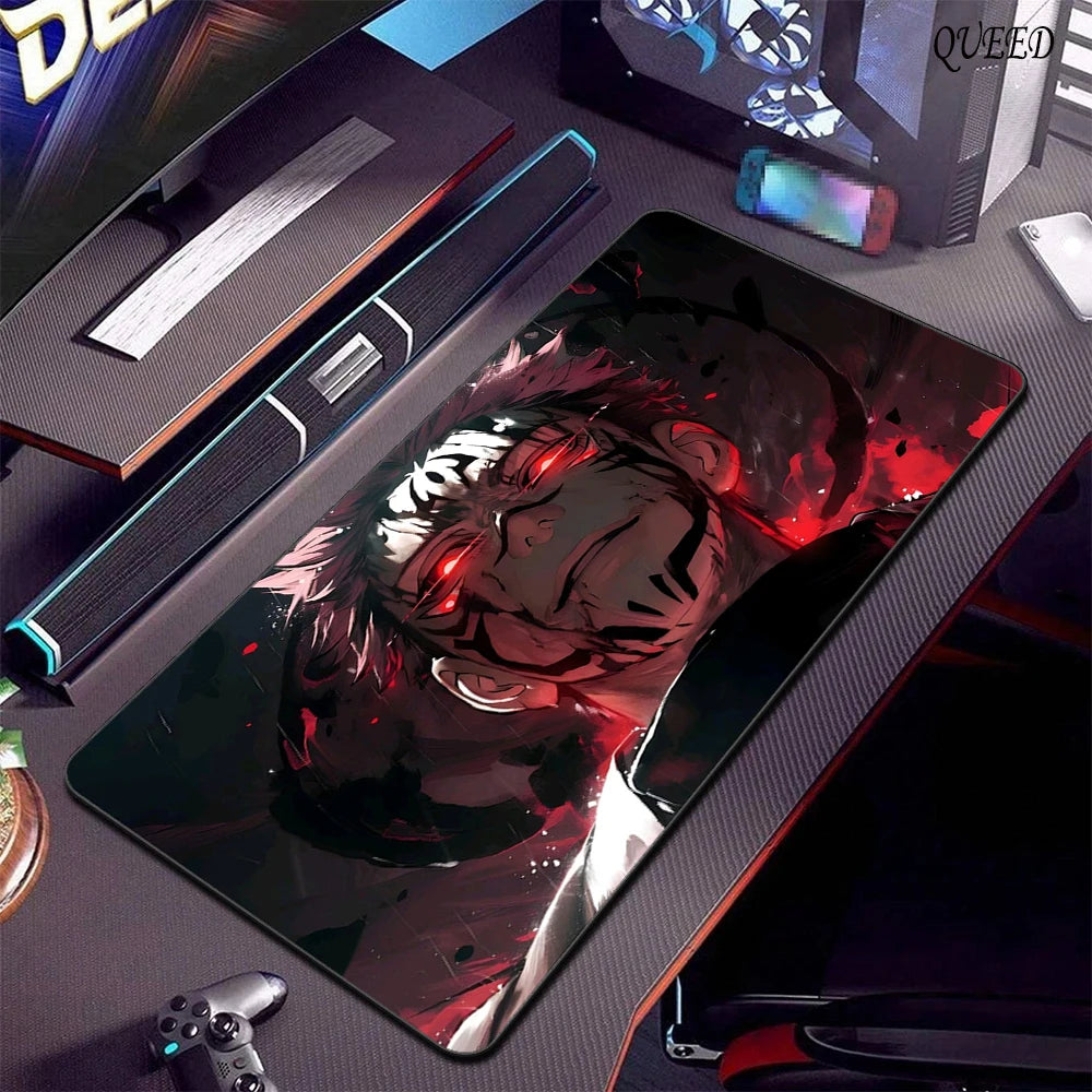 Large Gaming Mouse Pad Jujutsu Kaisen Gojo Satoru Mousepad Lockedge Thickened Computer Keyboard Desk Mat Rubber anti Slip Mats