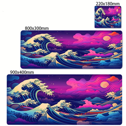 Minimalist White Mouse Mat Large Mousepad Japan Great Wave Mousepads Keyboard Mat XXL Deskpad Pc HD Desk Mats Company Mouse Pad
