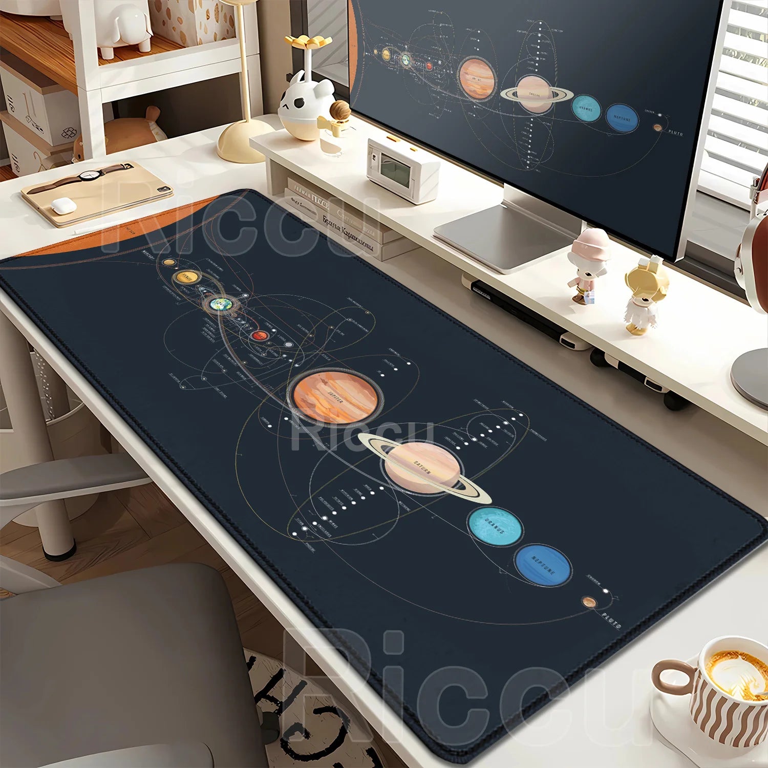 Mouse Pad XXL Anime Gamer Mousepad Laptop Universe Space Solar System HD Print PC Gaming Offices Accessories Keyboard Desk Mat