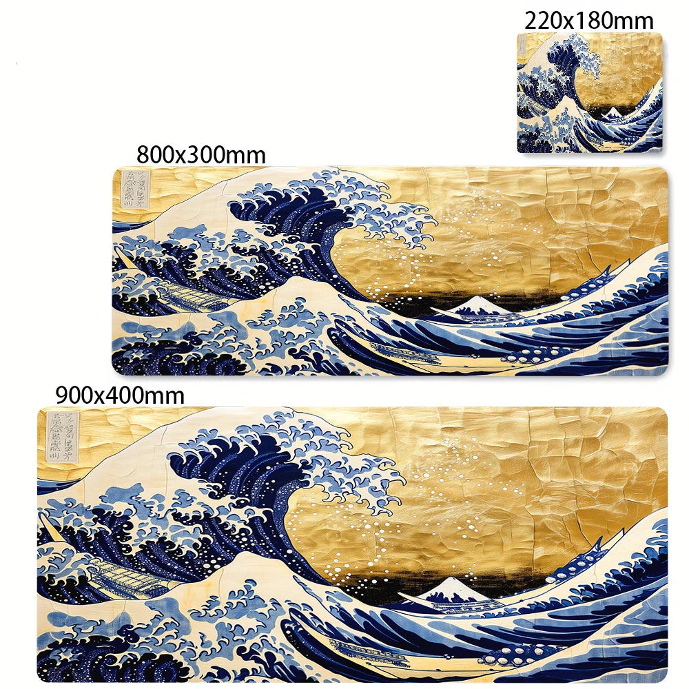 Minimalist White Mouse Mat Large Mousepad Japan Great Wave Mousepads Keyboard Mat XXL Deskpad Pc HD Desk Mats Company Mouse Pad