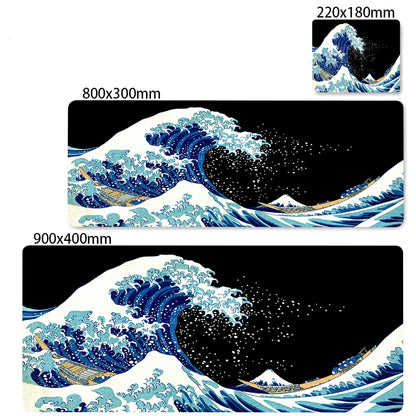 Minimalist White Mouse Mat Large Mousepad Japan Great Wave Mousepads Keyboard Mat XXL Deskpad Pc HD Desk Mats Company Mouse Pad