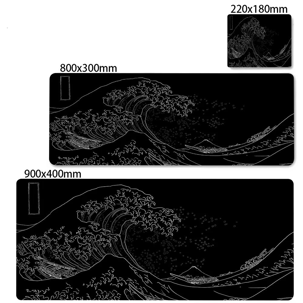 Minimalist White Mouse Mat Large Mousepad Japan Great Wave Mousepads Keyboard Mat XXL Deskpad Pc HD Desk Mats Company Mouse Pad