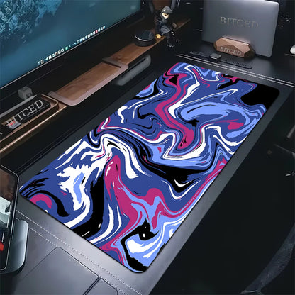 XXL Black and White Strata Liquid 900X400 Mouse Pad Computer Laptop Anime Keyboard Mouse Mat Large Mousepad Keyboards Desk Mat