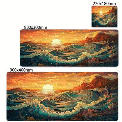 Minimalist White Mouse Mat Large Mousepad Japan Great Wave Mousepads Keyboard Mat XXL Deskpad Pc HD Desk Mats Company Mouse Pad