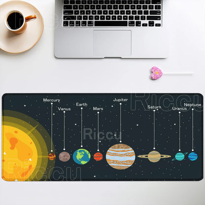 Mouse Pad XXL Anime Gamer Mousepad Laptop Universe Space Solar System HD Print PC Gaming Offices Accessories Keyboard Desk Mat