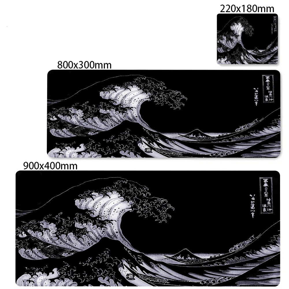 Minimalist White Mouse Mat Large Mousepad Japan Great Wave Mousepads Keyboard Mat XXL Deskpad Pc HD Desk Mats Company Mouse Pad