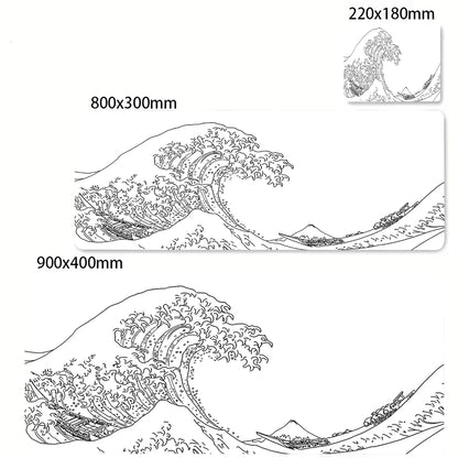 Minimalist White Mouse Mat Large Mousepad Japan Great Wave Mousepads Keyboard Mat XXL Deskpad Pc HD Desk Mats Company Mouse Pad