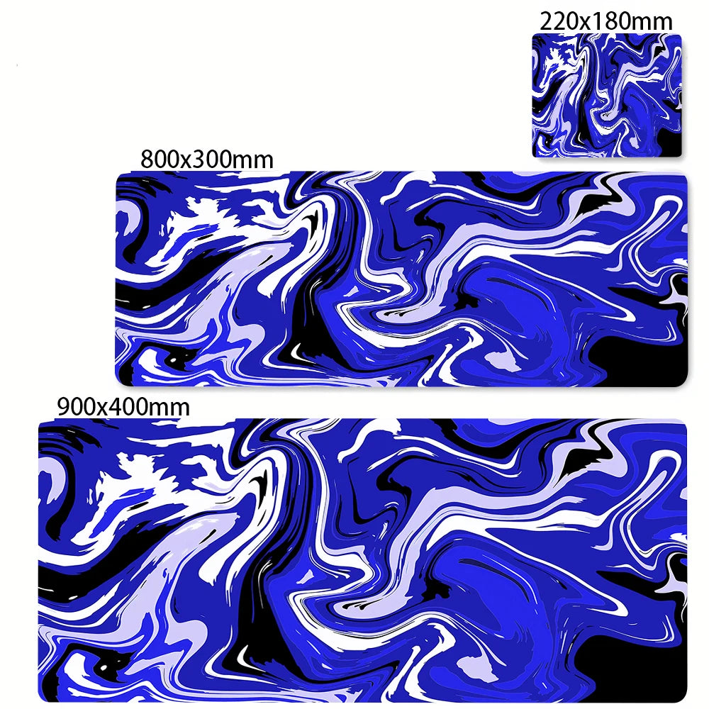 XXL Black and White Strata Liquid 900X400 Mouse Pad Computer Laptop Anime Keyboard Mouse Mat Large Mousepad Keyboards Desk Mat