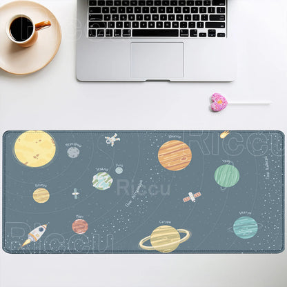 Mouse Pad XXL Anime Gamer Mousepad Laptop Universe Space Solar System HD Print PC Gaming Offices Accessories Keyboard Desk Mat