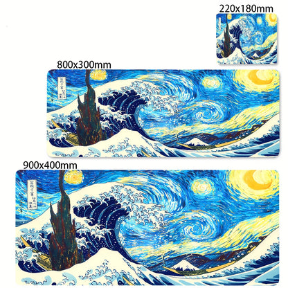 Minimalist White Mouse Mat Large Mousepad Japan Great Wave Mousepads Keyboard Mat XXL Deskpad Pc HD Desk Mats Company Mouse Pad
