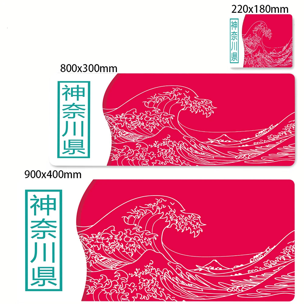 Minimalist White Mouse Mat Large Mousepad Japan Great Wave Mousepads Keyboard Mat XXL Deskpad Pc HD Desk Mats Company Mouse Pad