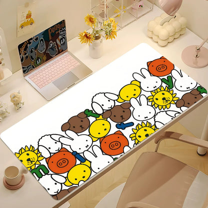 Cartoon Bunny Rabbit Cute M- N-Nijntje Non-Slip Lockedge Thickened Desktop Mousepad Large Comfort Gaming Office Student