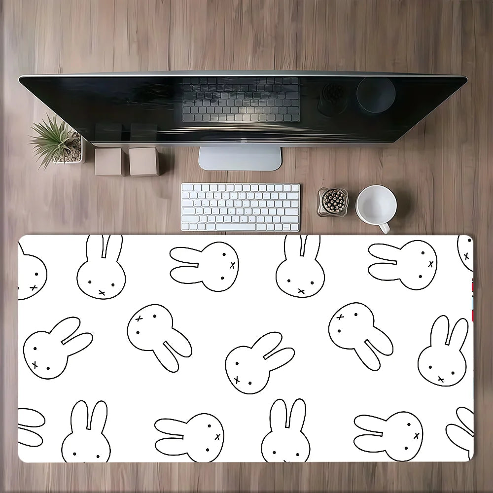 Cartoon Bunny Rabbit Cute M- N-Nijntje Non-Slip Lockedge Thickened Desktop Mousepad Large Comfort Gaming Office Student