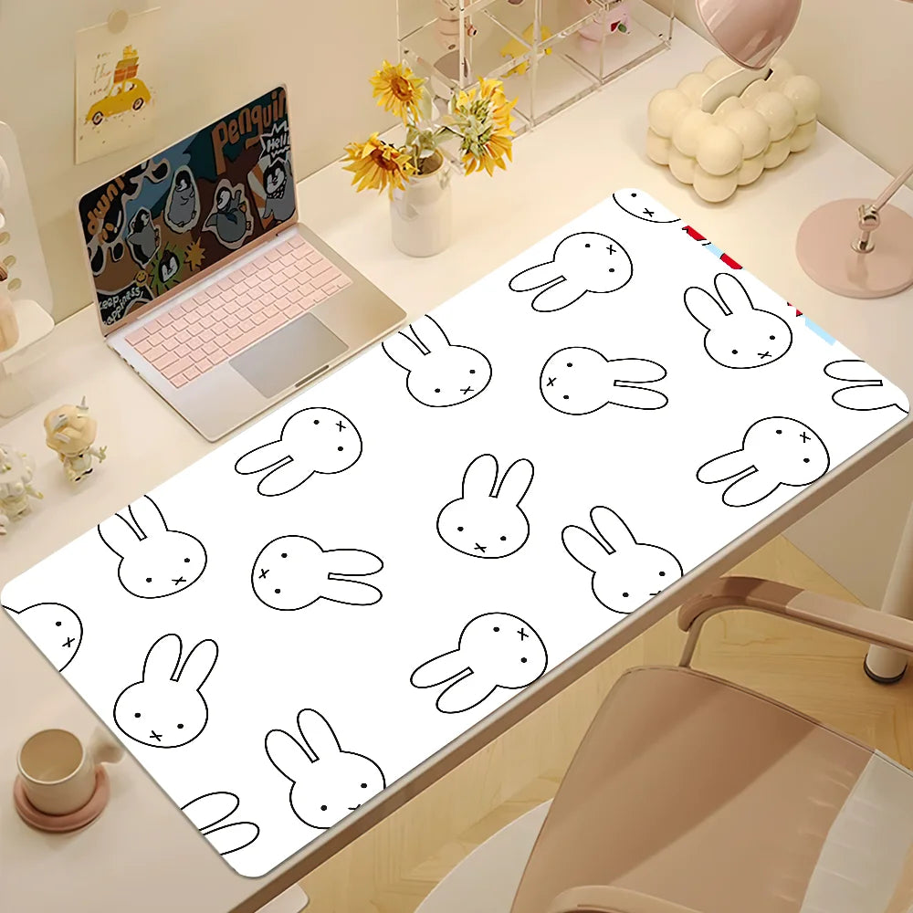 Cartoon Bunny Rabbit Cute M- N-Nijntje Non-Slip Lockedge Thickened Desktop Mousepad Large Comfort Gaming Office Student