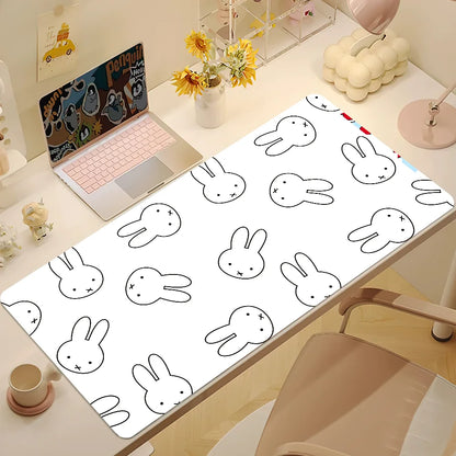 Cartoon Bunny Rabbit Cute M- N-Nijntje Non-Slip Lockedge Thickened Desktop Mousepad Large Comfort Gaming Office Student