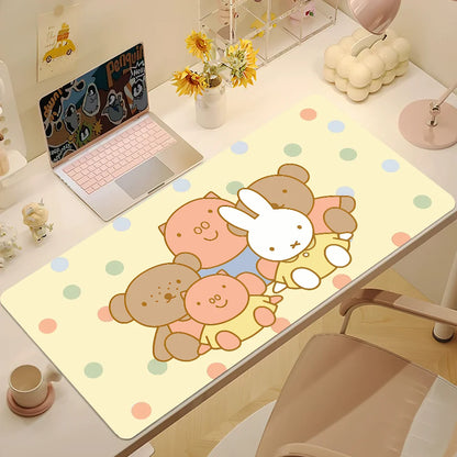 Cartoon Bunny Rabbit Cute M- N-Nijntje Non-Slip Lockedge Thickened Desktop Mousepad Large Comfort Gaming Office Student